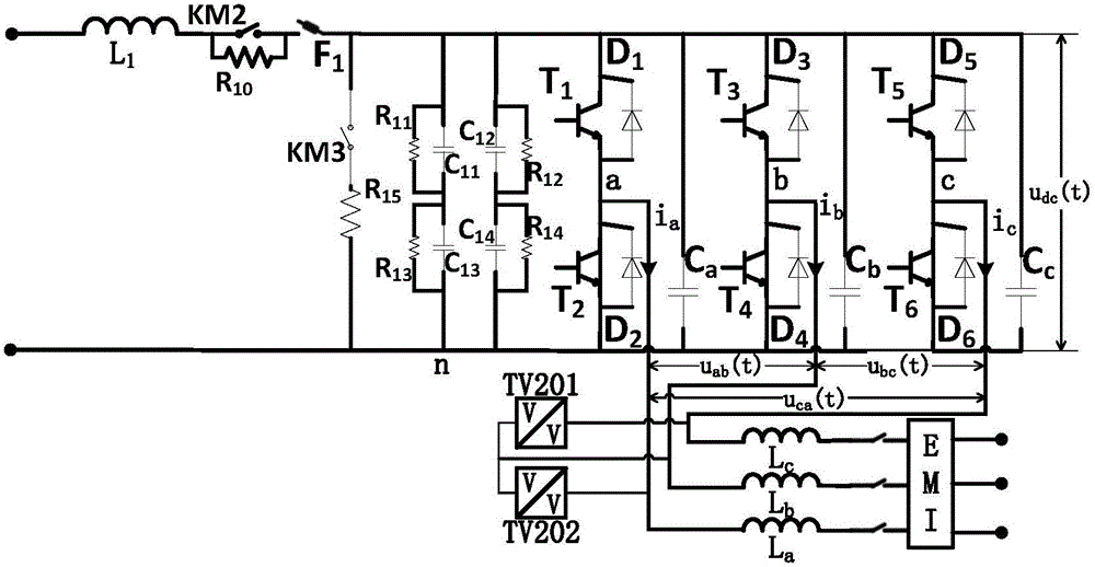 Inverter power transistor open circuit fault diagnosis method