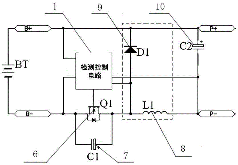 High voltage battery pack output short circuit protection circuit