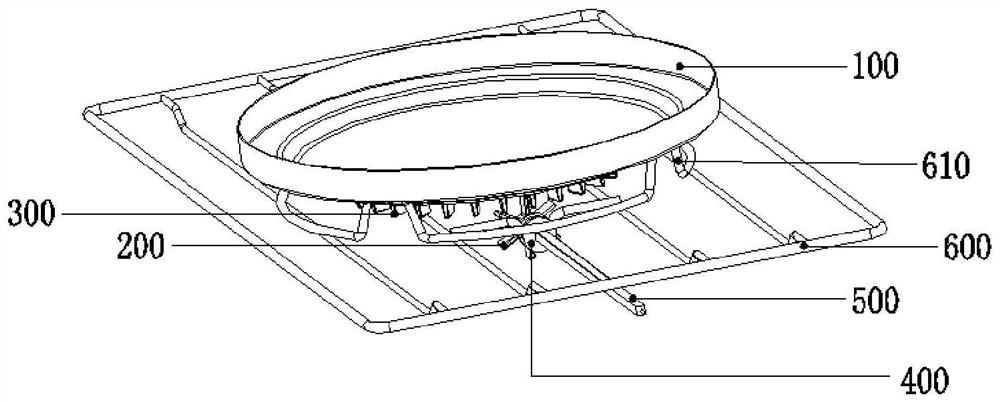 Baking tray assembly and cooking electric appliance with baking function