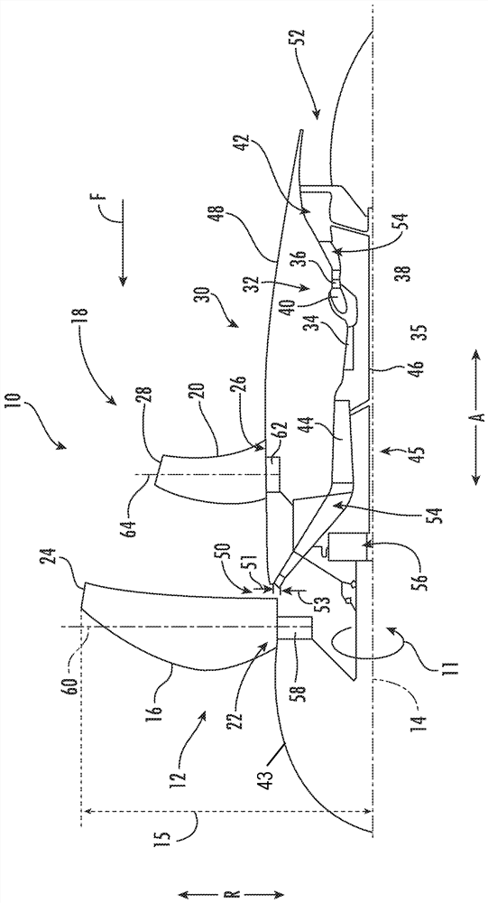 Advance ratio for single unducted rotor engine