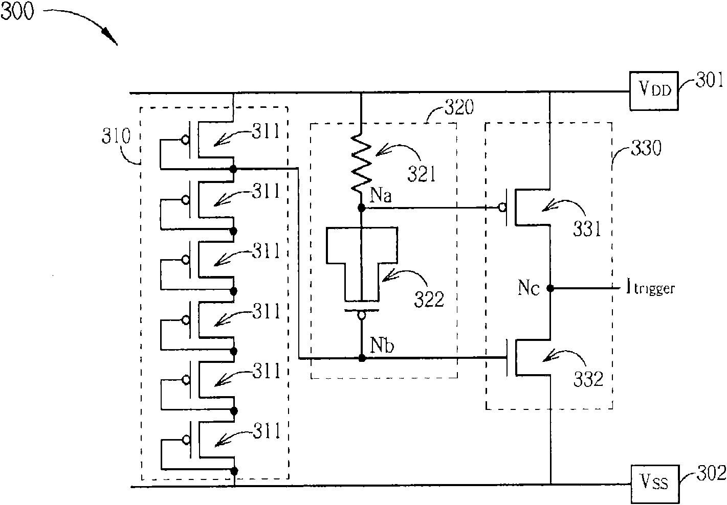 Electrostatic discharge testing circuit and correlated method thereof