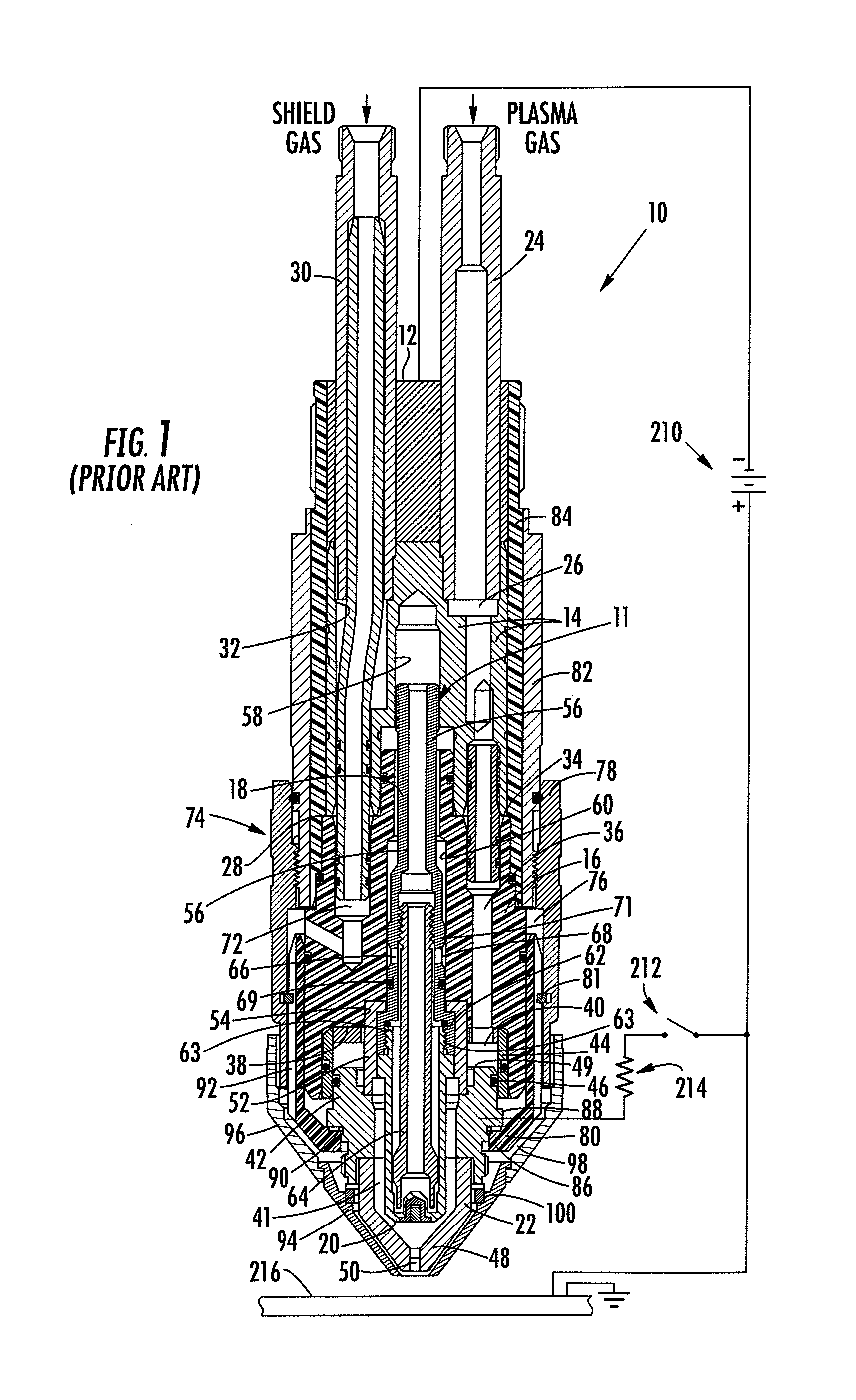 Electrode for plasma torch with novel assembly method and enhanced heat transfer