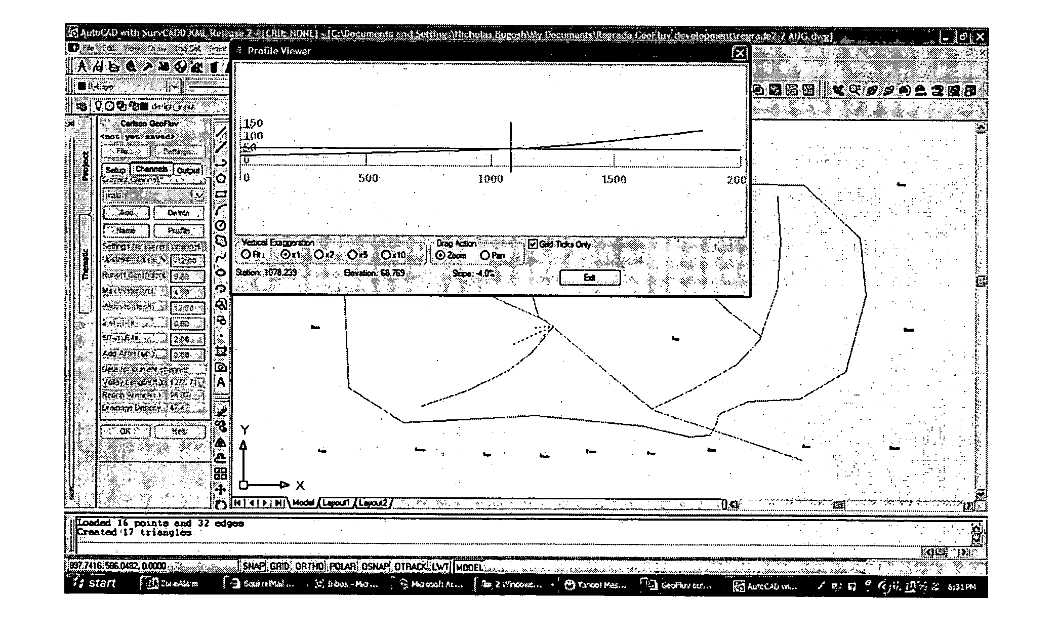 Fluvial geomorphic landscape design computer software