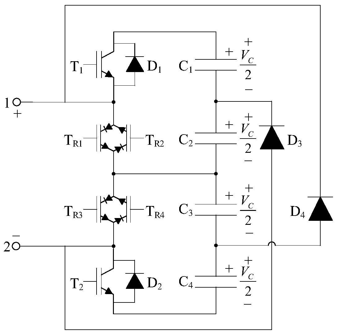 Low-loss modular multilevel direct-current transformer with fault blocking capability