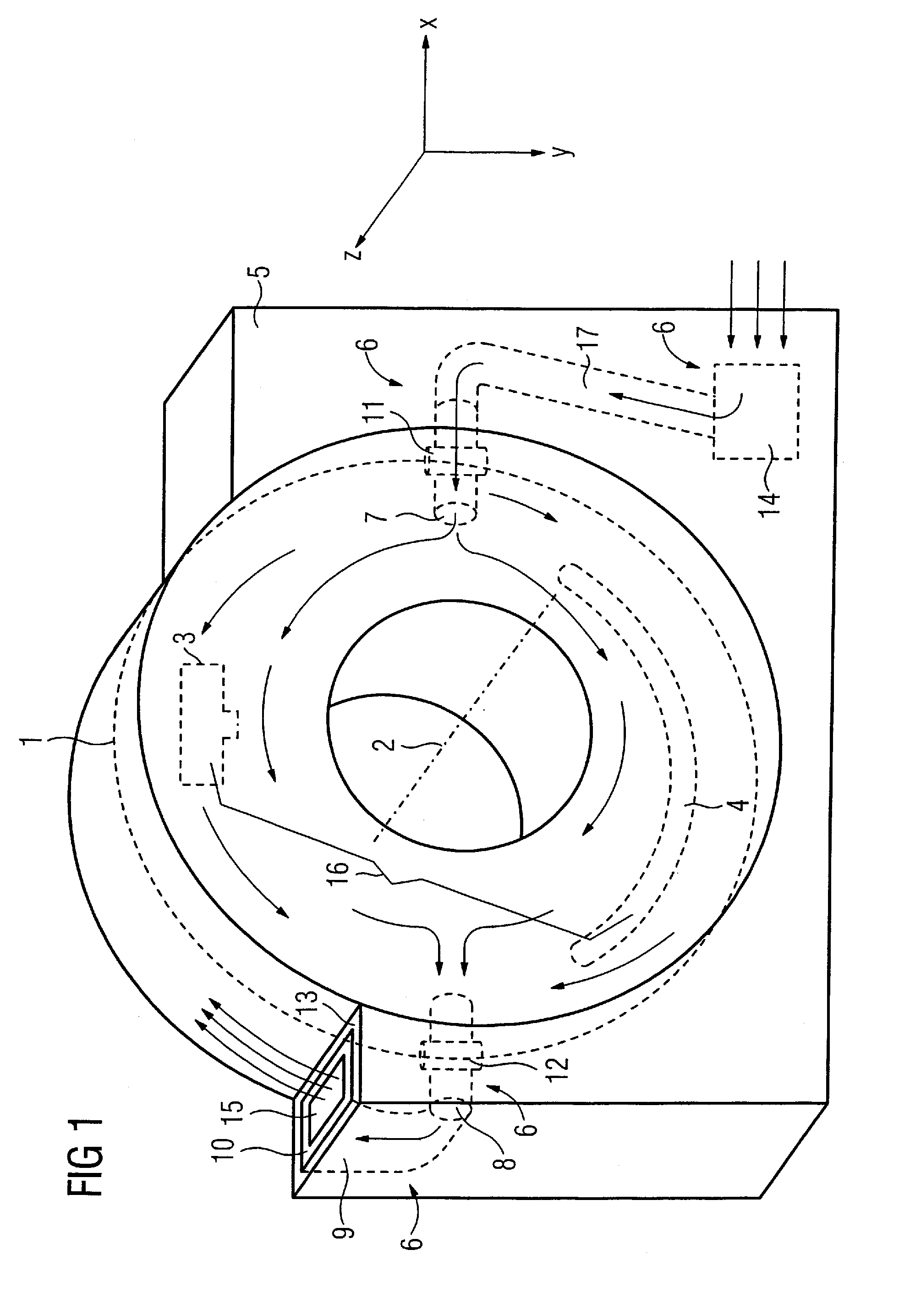 Cooling system for gantry-mounted components of a computed tomography system