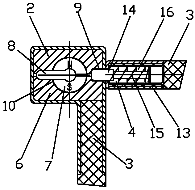 Using method of magnetic template of building concrete column