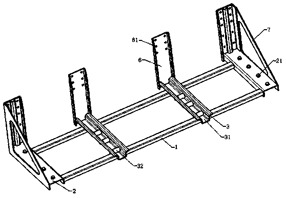 Power battery mounting structure of a new energy commercial vehicle