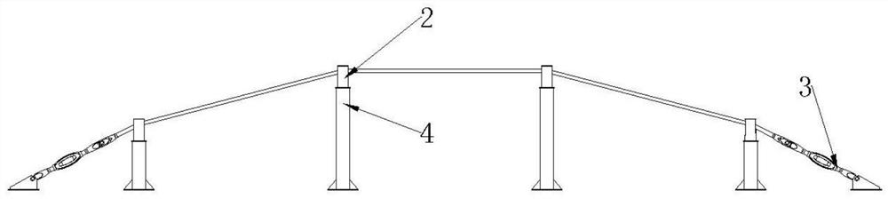 Prestressed steel supporting system for deep foundation pit