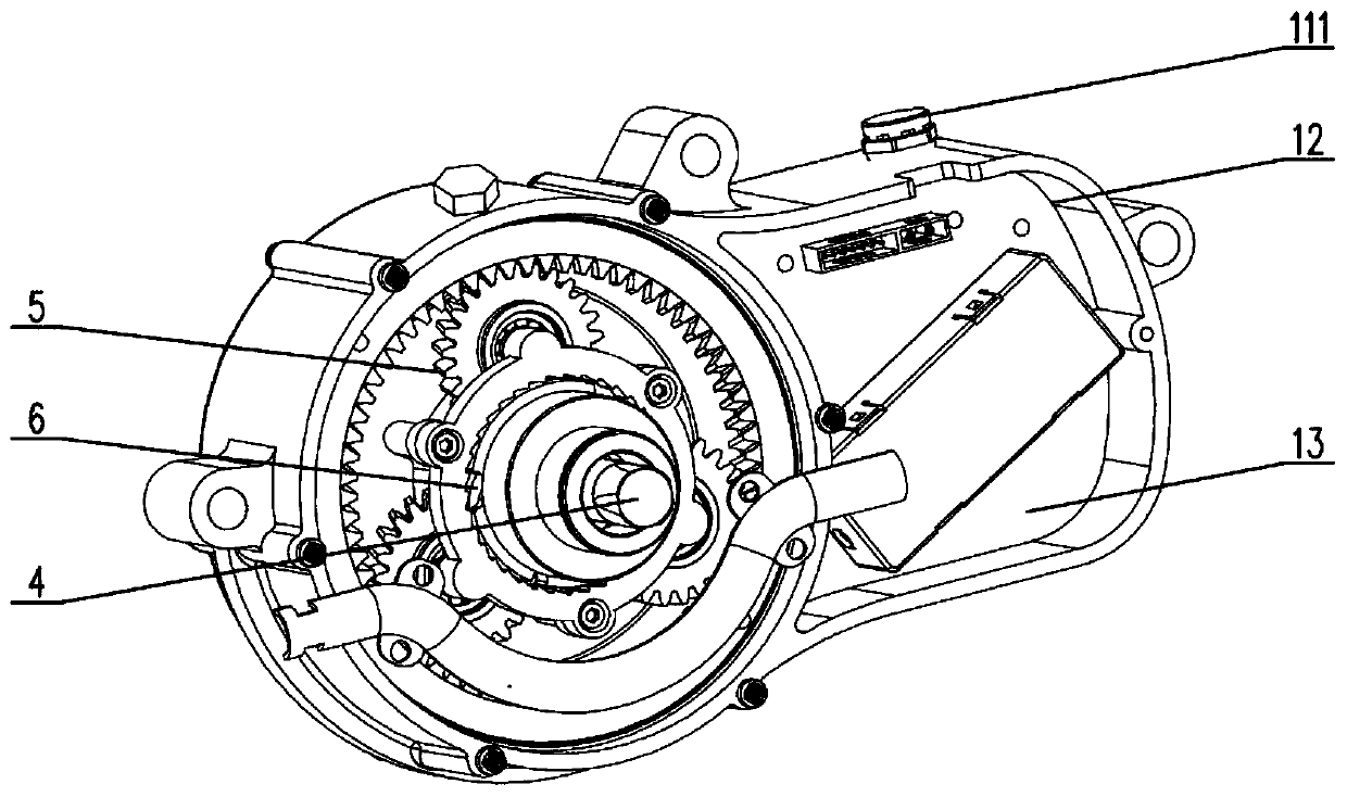 Coaxial central motor