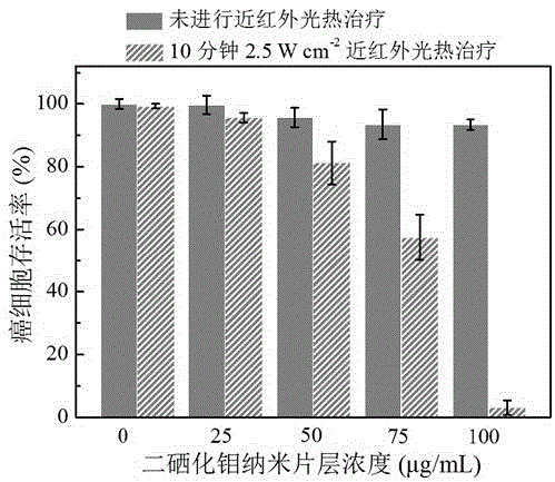 Transition metal disulfide compound nano sheet layer with good biocompatibility as well as preparation method and application thereof