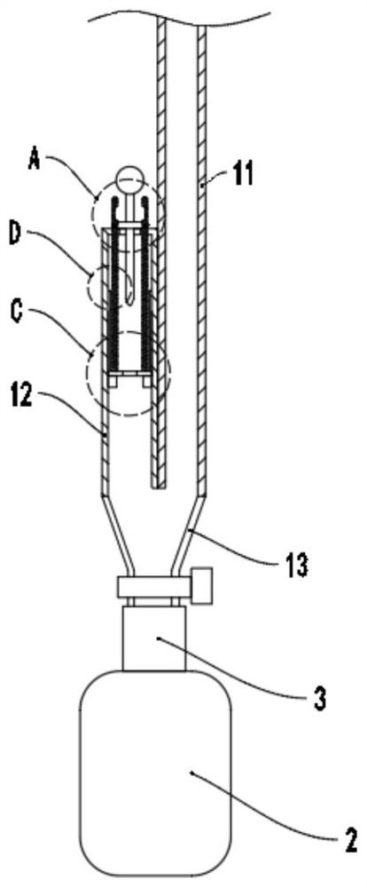 Waste liquid connecting tube for CRRT treatment