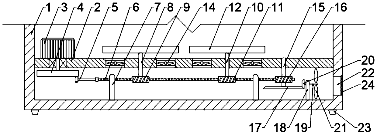 Heat dissipation and ventilation type power distribution cabinet for communication engineering