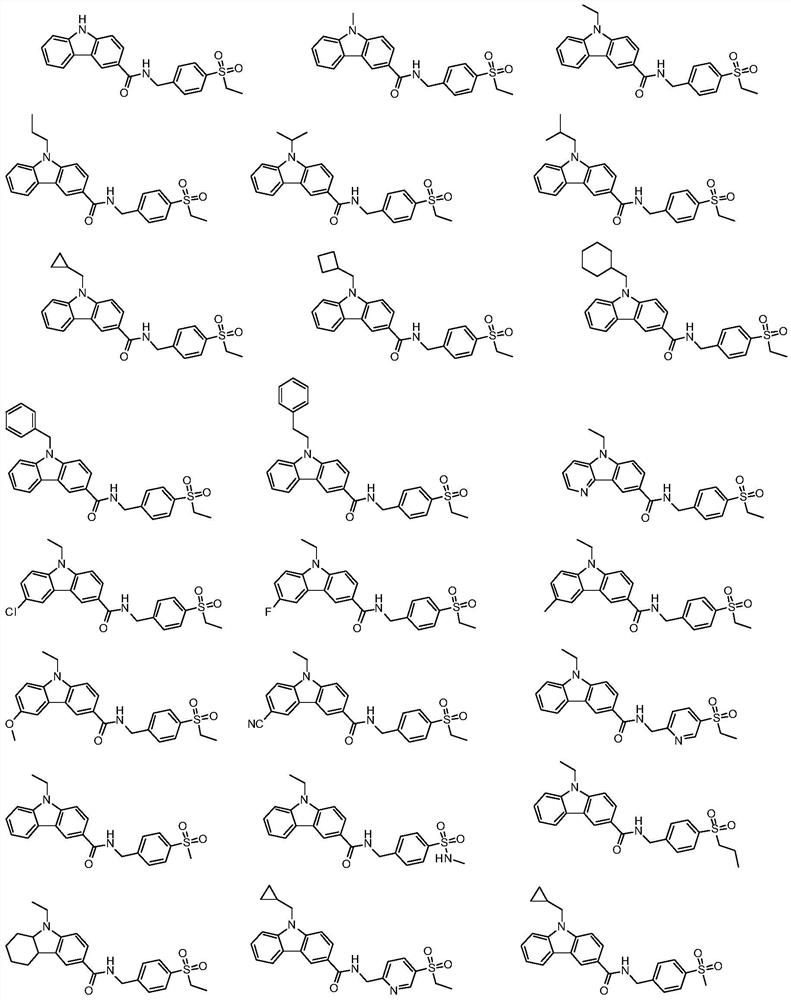 Carbazole amide derivatives or salts thereof, preparation method and use thereof