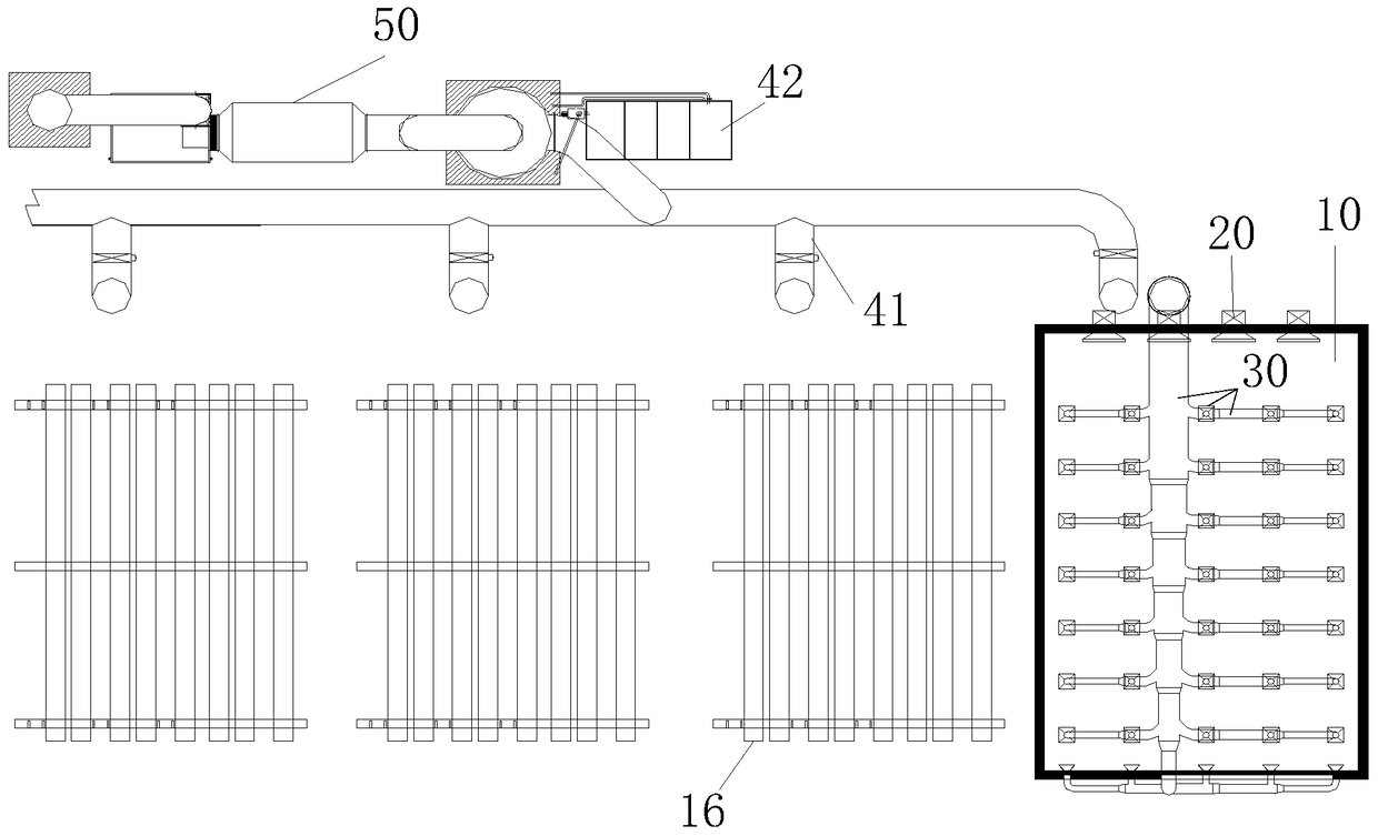 A steel structure spraying system with purification function