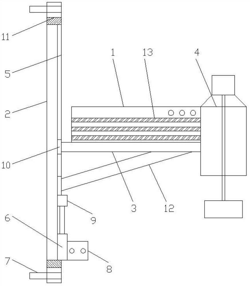 Attached lifting scaffold material management system