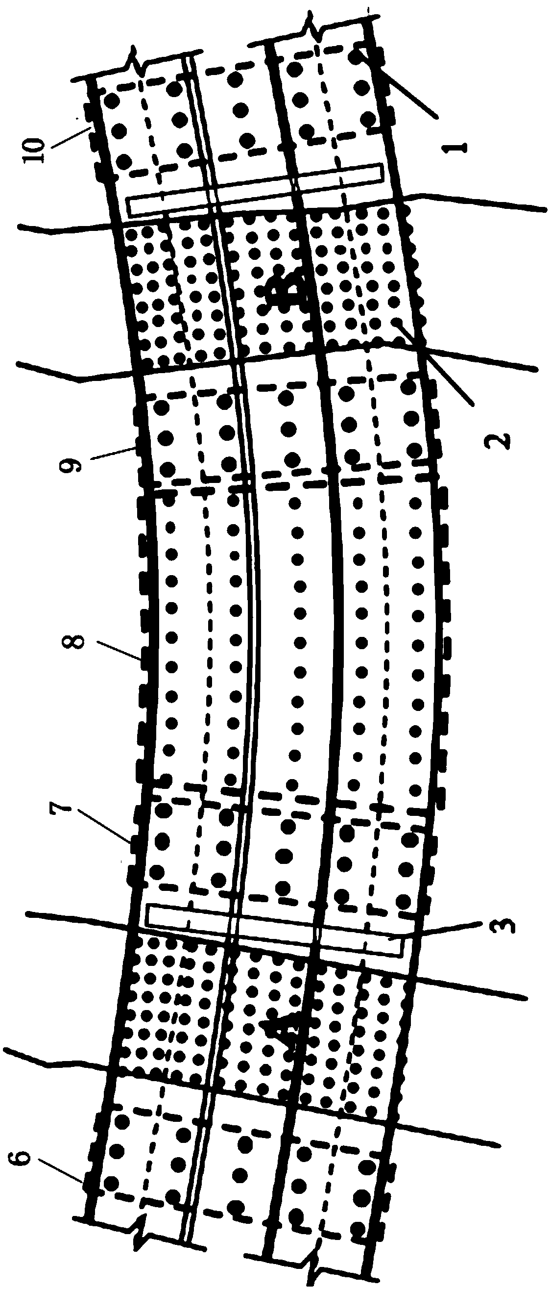Construction method using collapse region as subway tunnel foundation