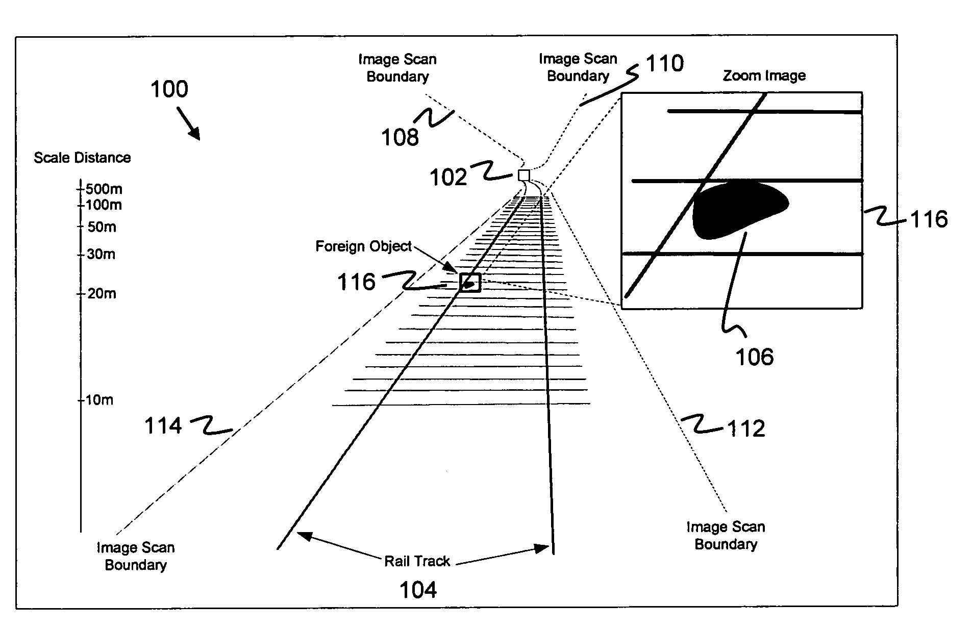 Method and system for rail track scanning and foreign object detection