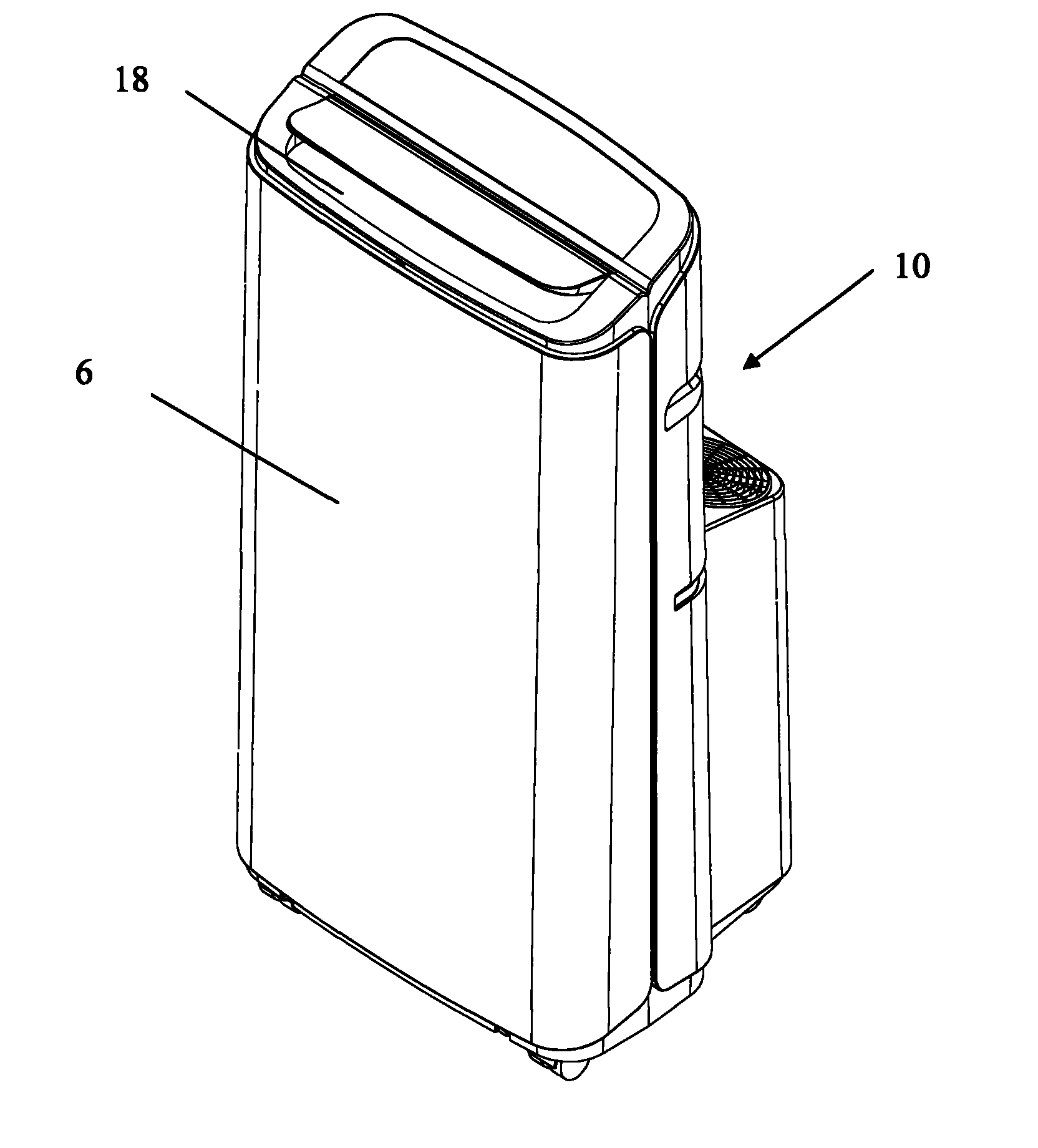 Water-cooled portable air conditioner