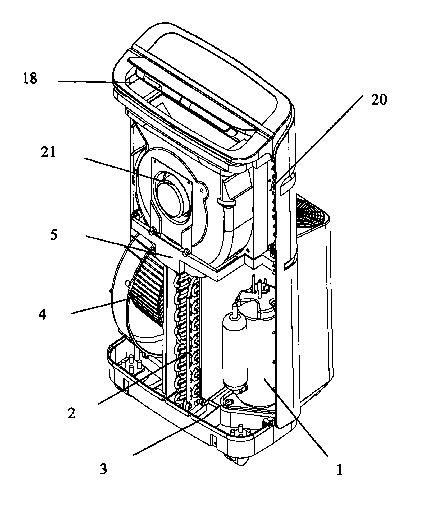 Water-cooled portable air conditioner