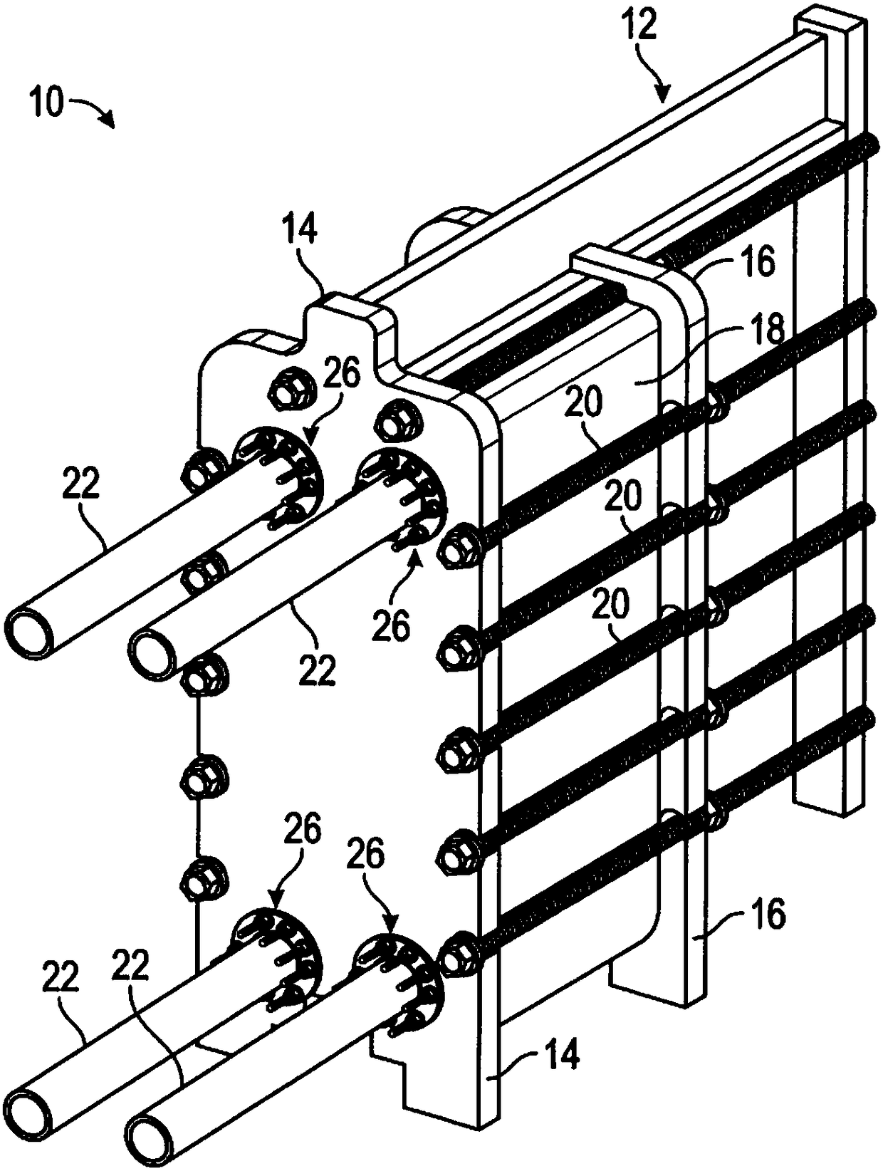 Port connection for a heat exchanger