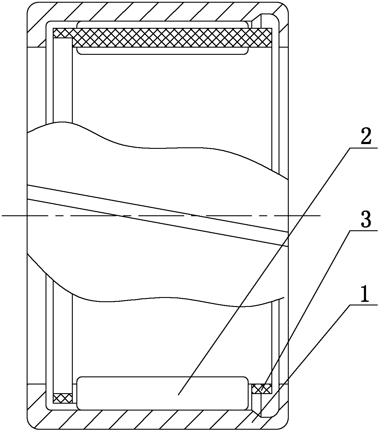 Steering engine bearing