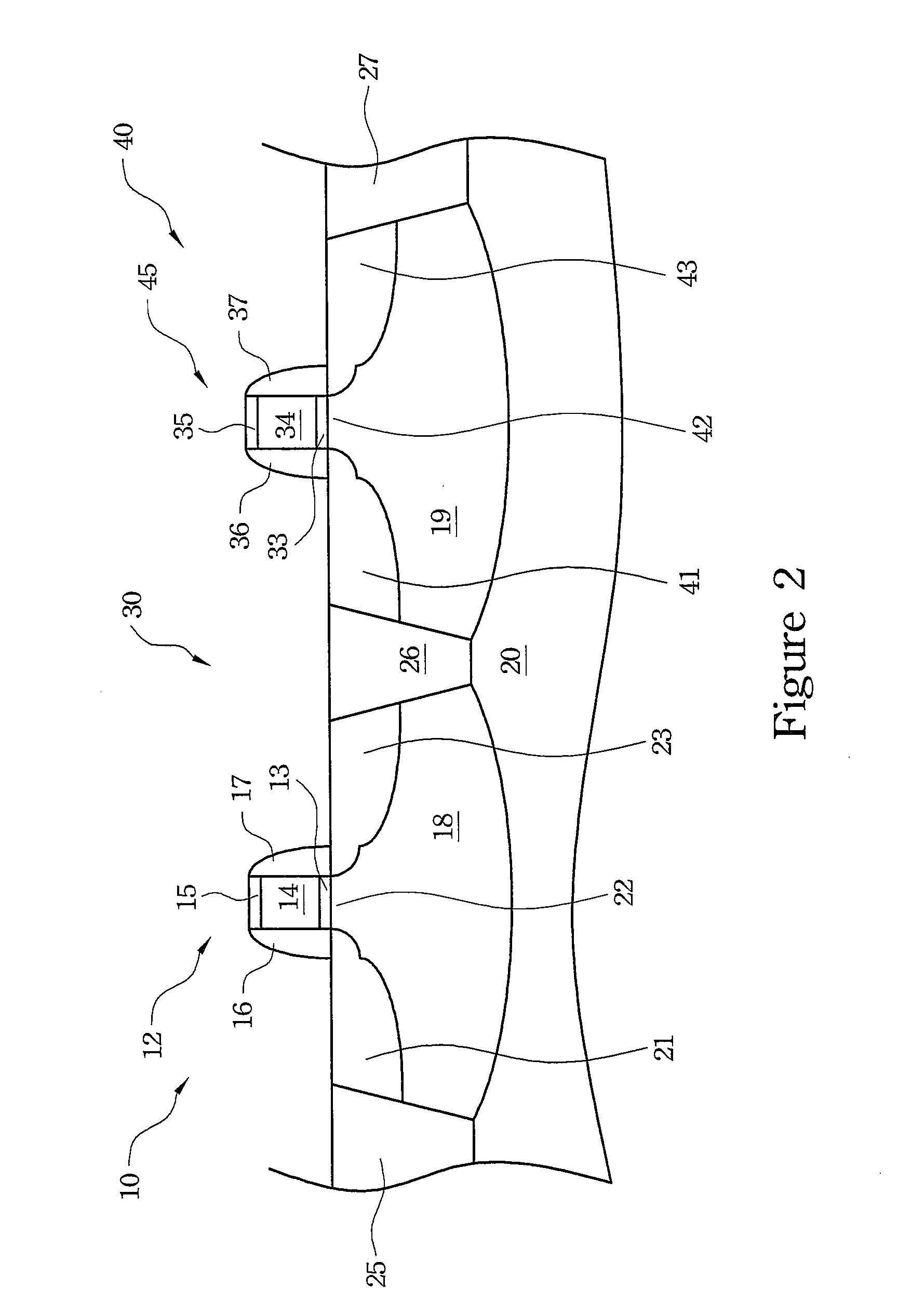 Semiconductor Device with both I/O and Core Components and Method of Fabricating Same