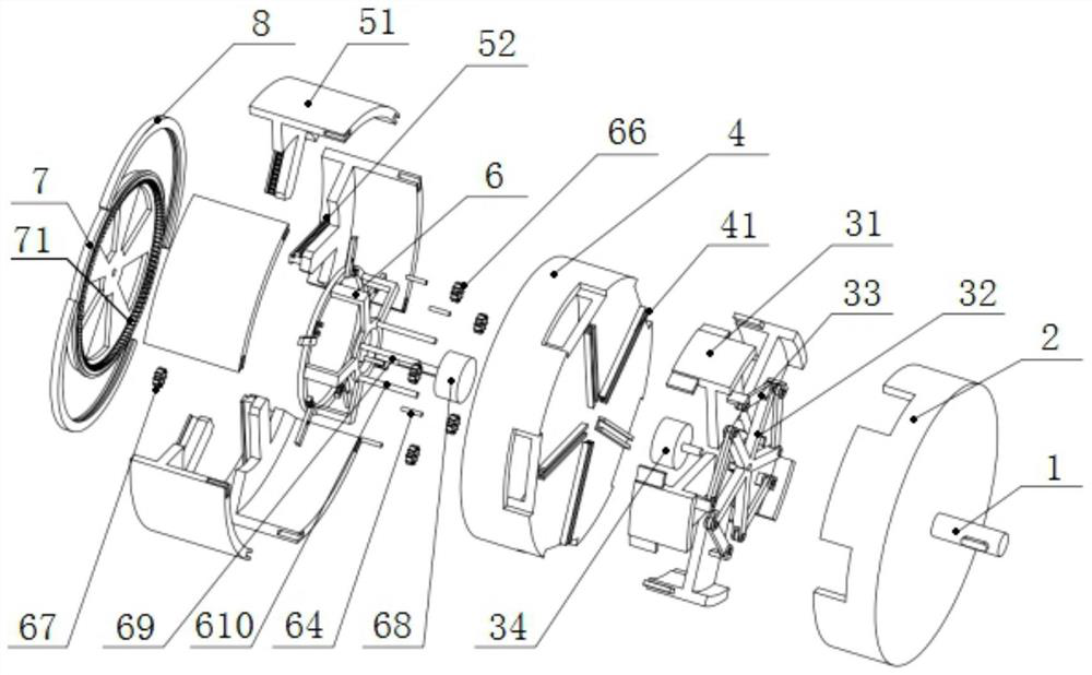 Multi-road-condition deformable walking wheel