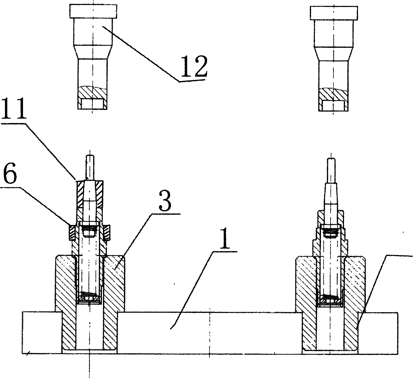 Press-fitting fixture for guide pipe and seat ring of air cylinder head