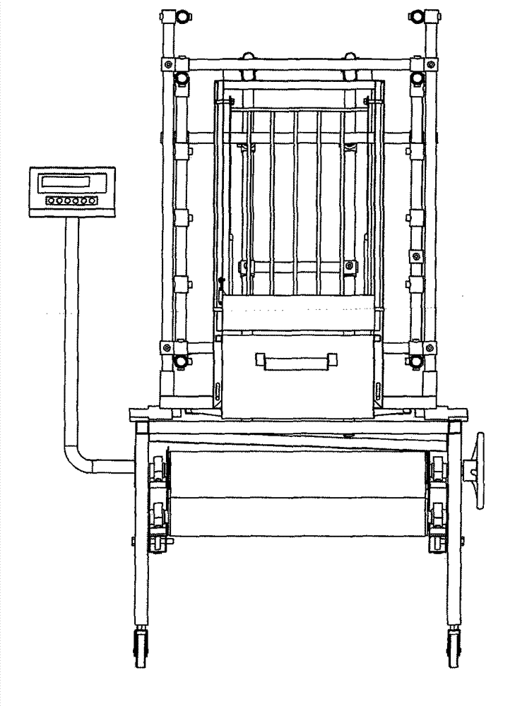 Automatic weighing digestion metabolism cage for pigs and application thereof