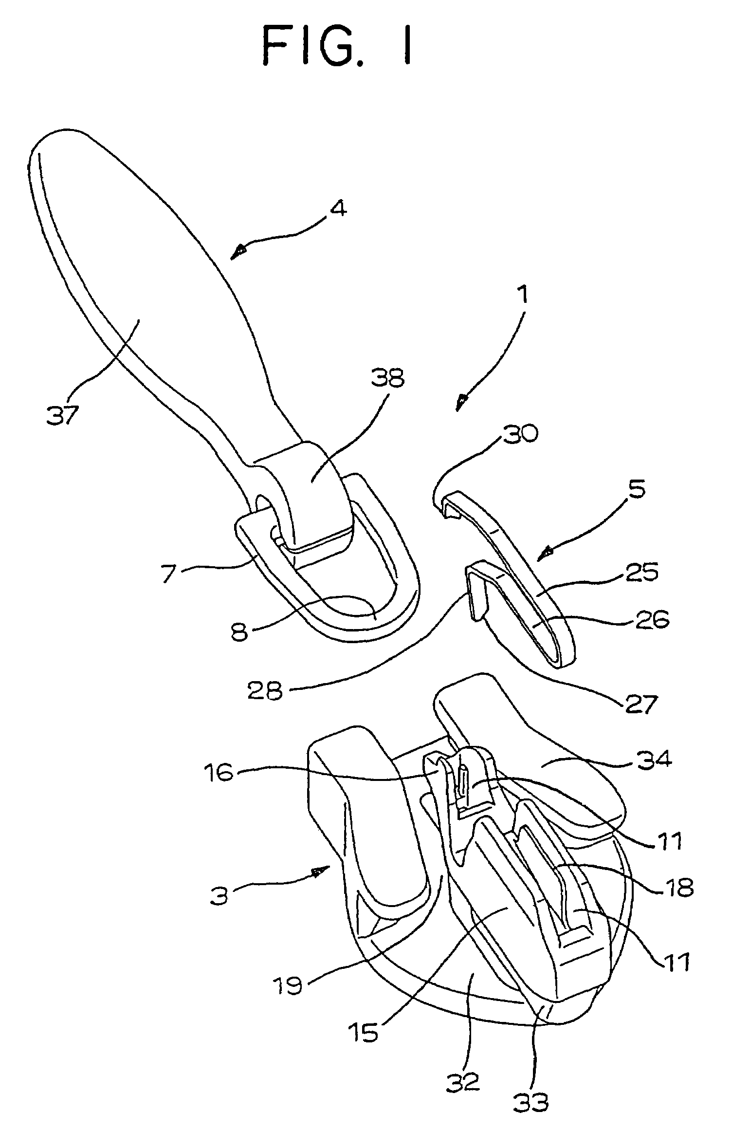 Slider for slide fastener provided with automatic locking device