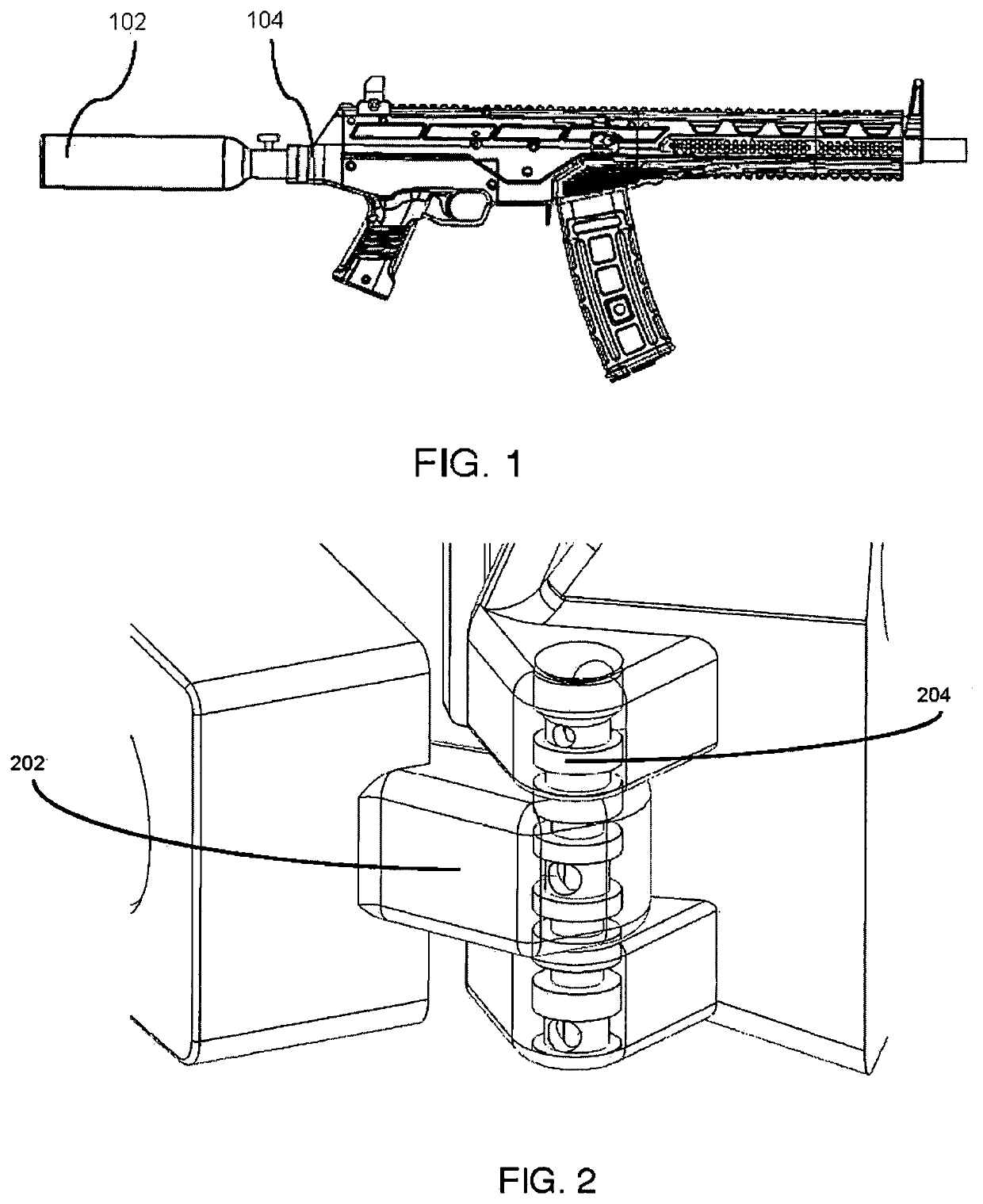 Foldable Buttstock Having Air Tank In Different Positions for pneumatic air gun