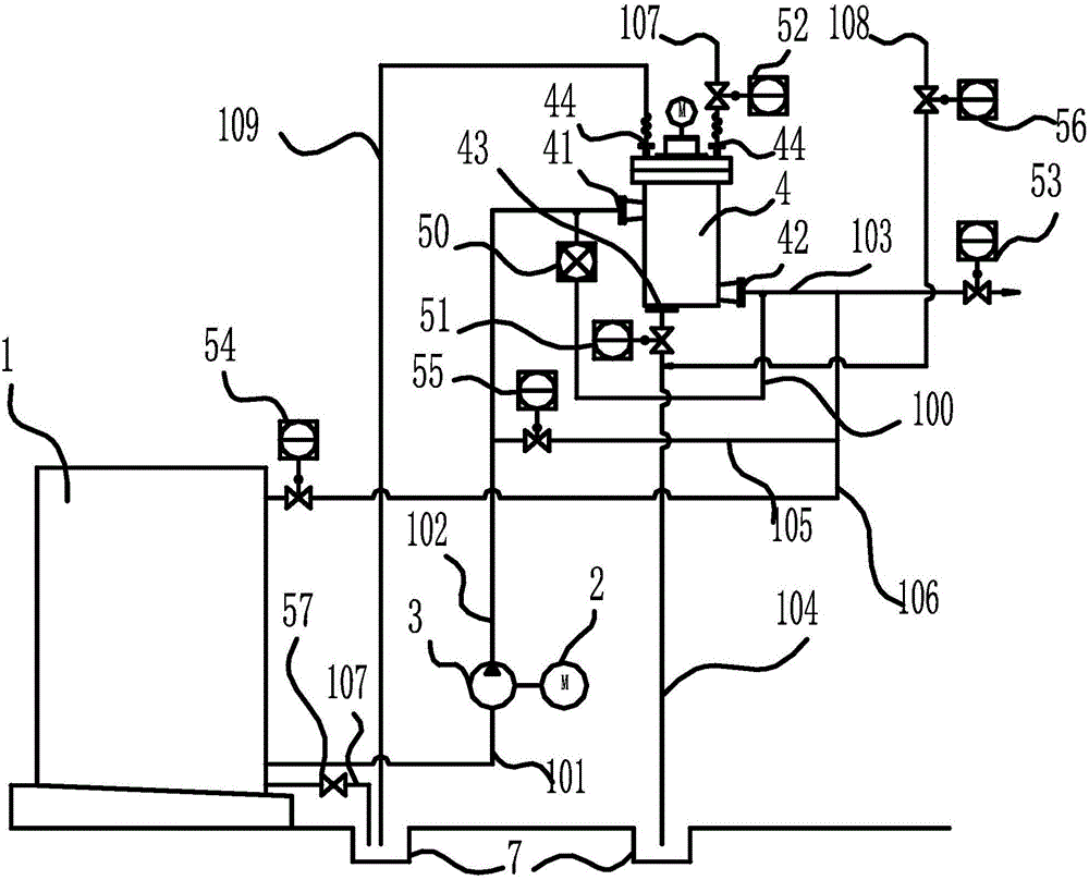 Self-flushing paint filtering system