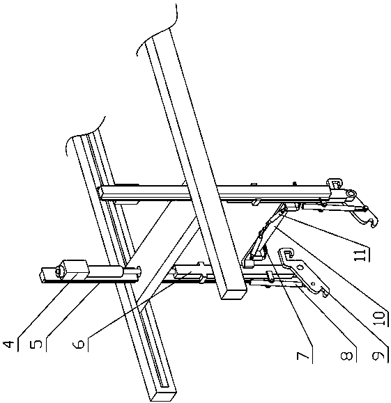 Air-overturning and conveying device for autoclaved aerated cellular concrete moulding frames