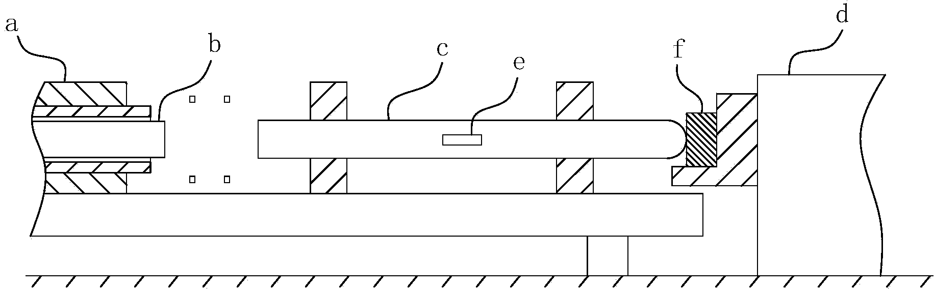 Three-point bending supporting device based on dynamic fracture toughness of test material