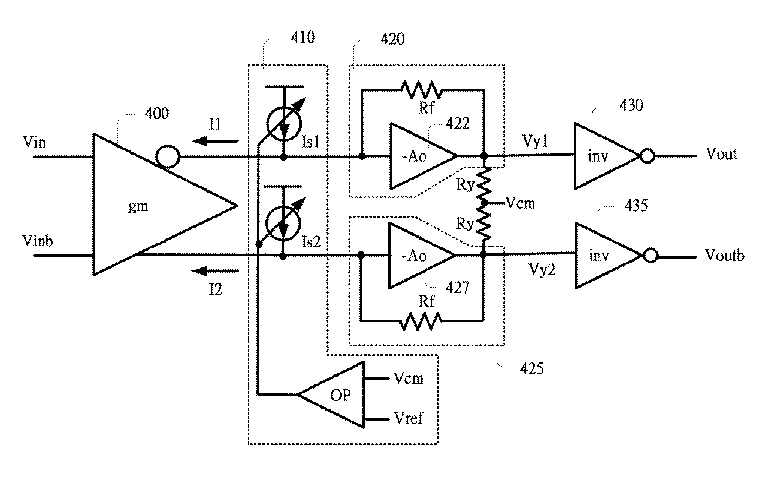 High speed differential to single ended converting circuit