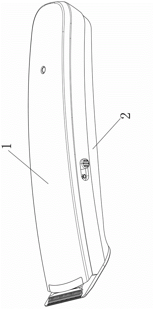 Hairdressing device with elastic latches for controlling mounting and dismounting of knife head