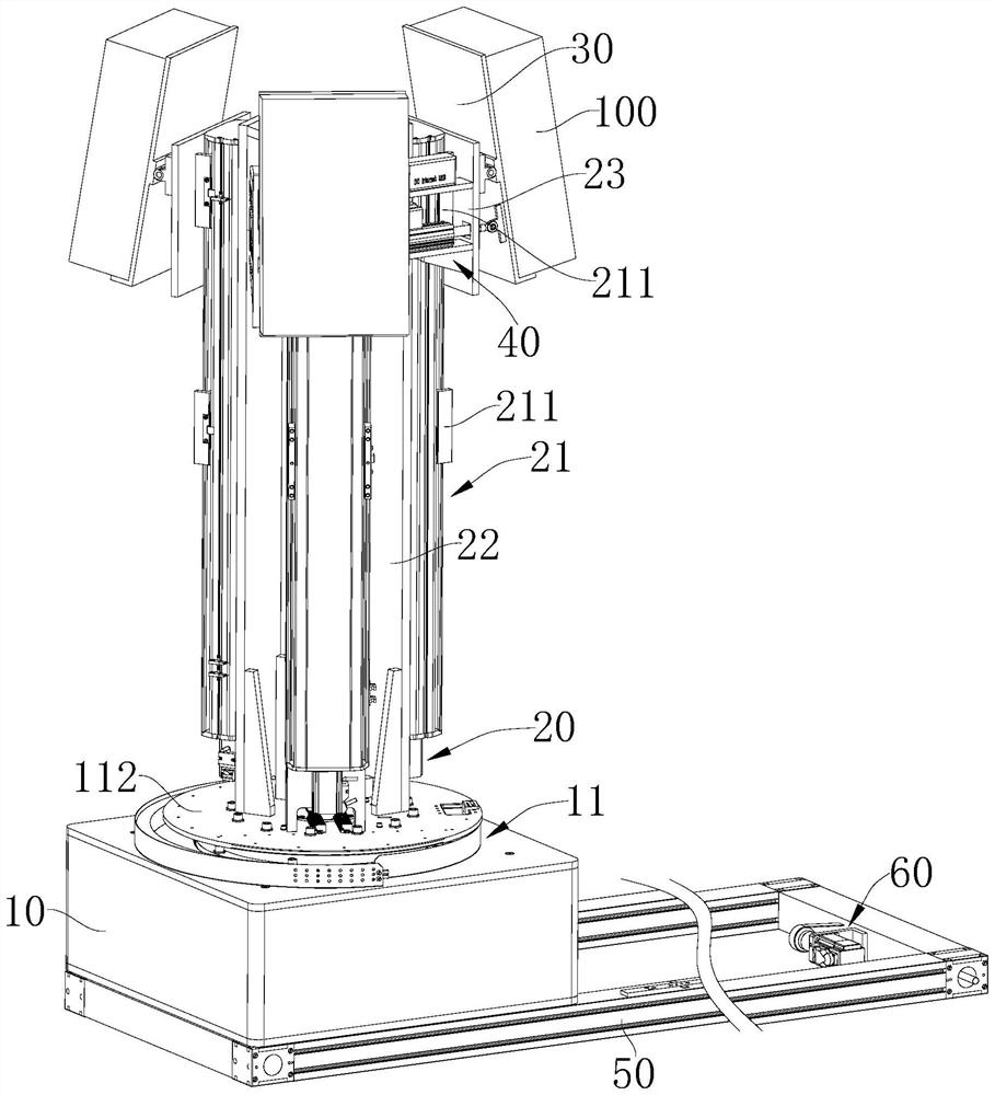 Testing rotary table and testing system with the same