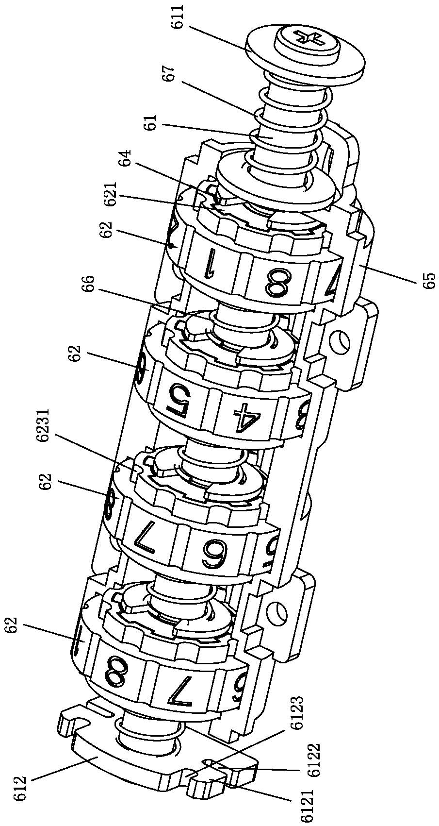 Mechanical password-changing vehicle lock and its unlocking control system and method