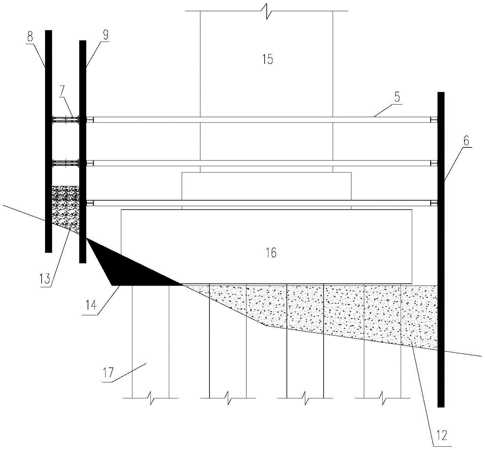 Construction method of composite steel sheet pile cofferdam for deep-water cap of steep-slope hard-rock river bed
