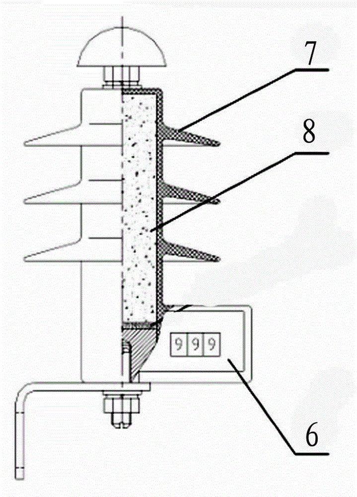Lightning arrester with counting function