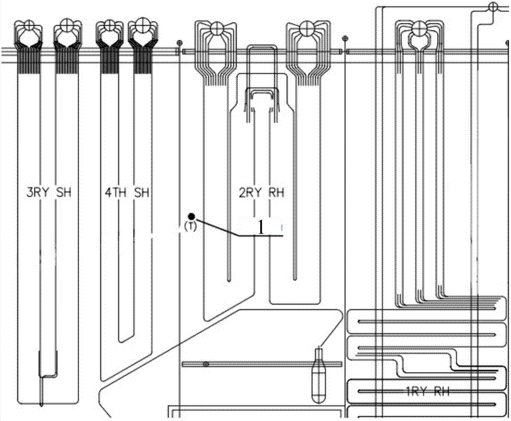 A real-time measurement method of flue gas temperature field at the furnace outlet and horizontal flue of a power station boiler