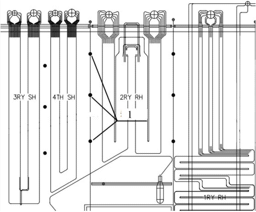 A real-time measurement method of flue gas temperature field at the furnace outlet and horizontal flue of a power station boiler