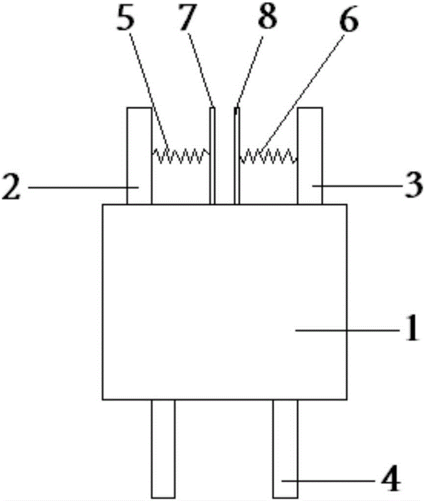 Pluggable piezoelectric polarization device high-temperature testing clamp