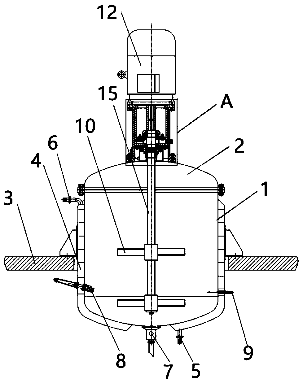 Vertical pulping kettle