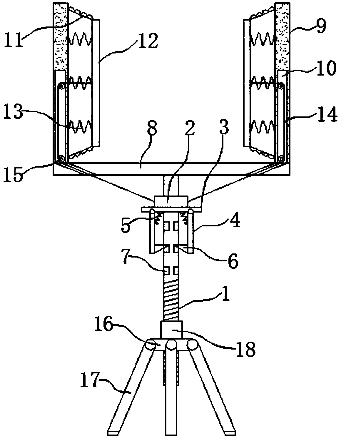 Mobile phone photographing fixing device for optical instrument