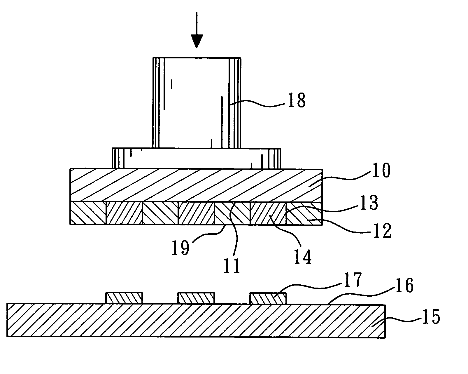 Method for flip chip bonding by utilizing an interposer with embedded bumps