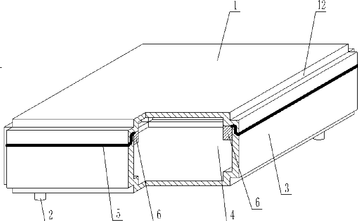 Hollow mold for filling cast-in-situ concrete