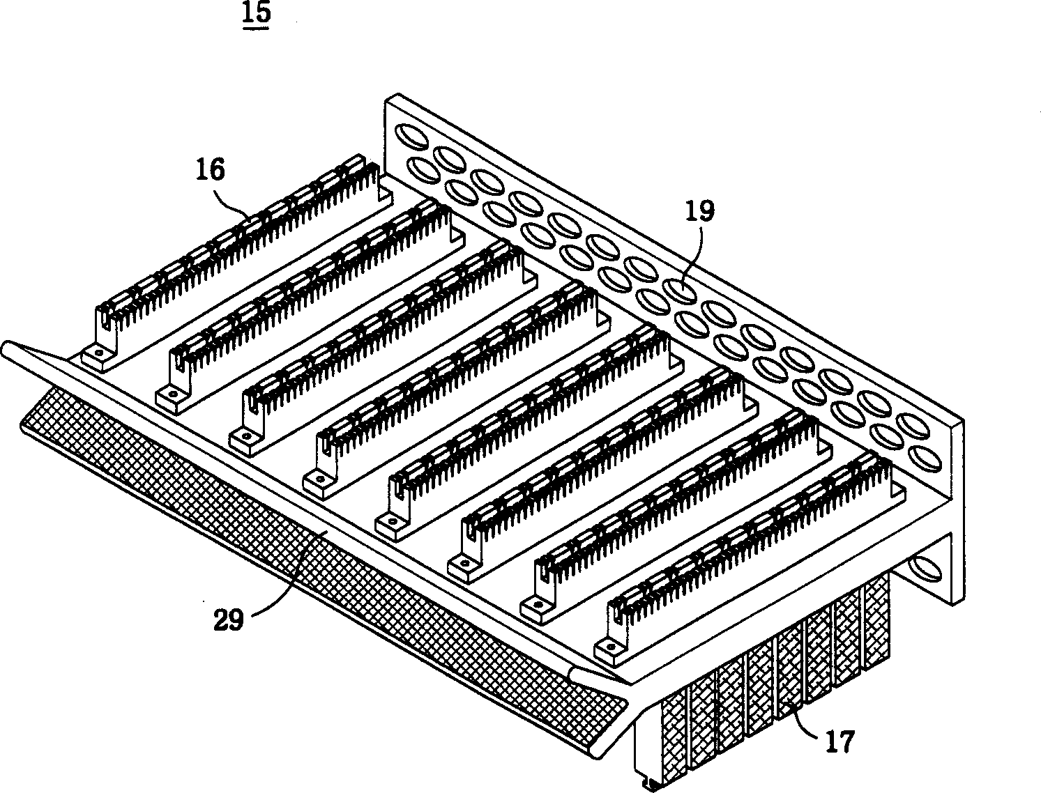 Separator used in asymmetric data user line ADSL and wiring method