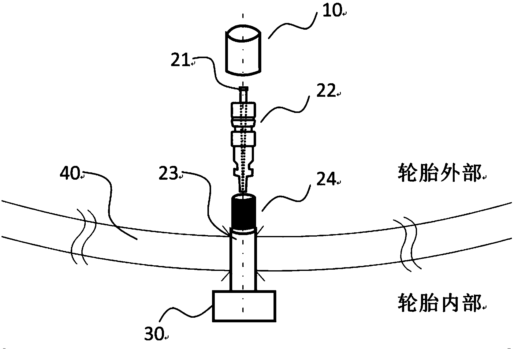 Tire valve cap and tire condition monitoring device and system