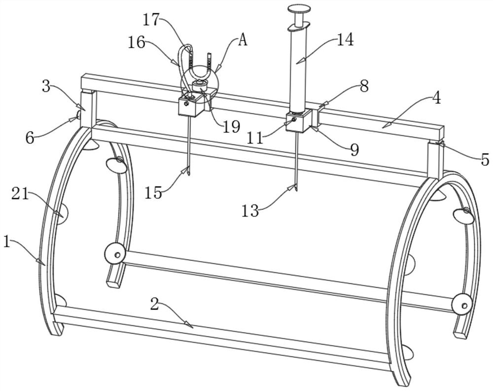 Device for detecting and extracting effusion pressure of old people